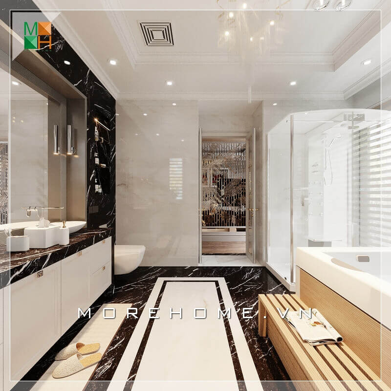 Mẫu thiết kế nội thất phòng tắm cao cấp, tiện nghi sang trọng cho biệt thự, nhà phố.