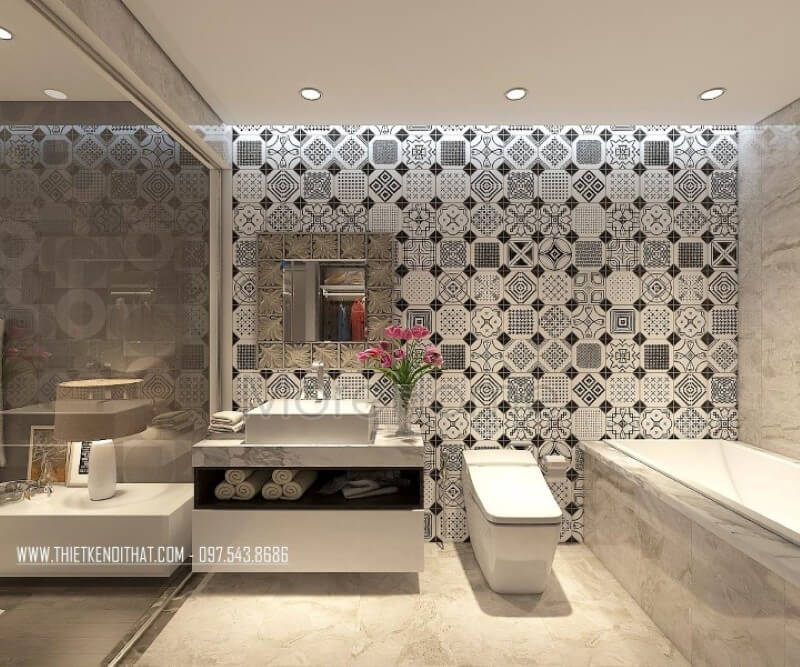 Mẫu tủ lavabo hiện đại với thiết kế ngăn tủ rộng mang đến sự tiện nghi hơn trong quá trình sắp xếp đồ và vật dụng cá nhân