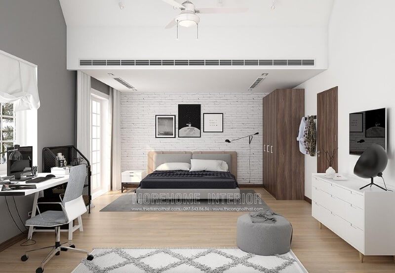 Sofa phòng ngủ hiện đại bọc vải đẹp tinh tế sẽ biến không gian phòng ngủ của bạn thêm ấm cúng hơn